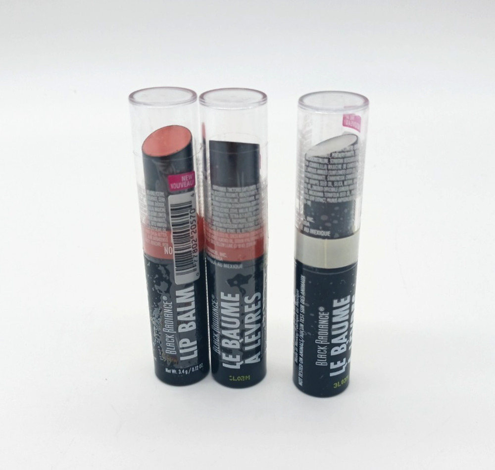 Black Radiance Lip Balm 2 Kissable Bisou & 1 Pamper (Clear) 1320569 1320570